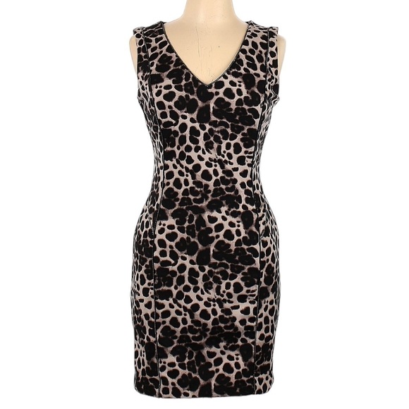 Jennifer Lopez Embellished Sheath Sleeveless Animal Print Dress - Picture 5 of 9